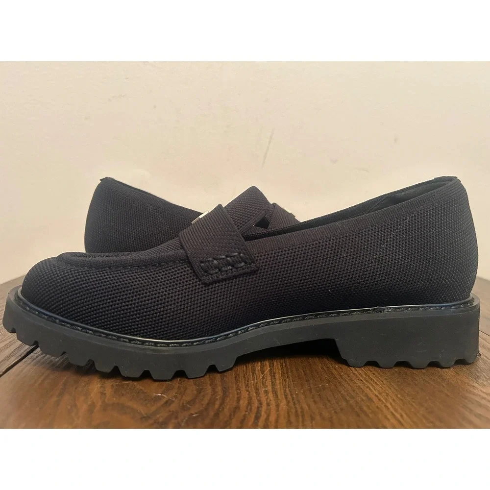 VIVAIA Women's Round Toe Platform Chunky Heel Loafers Size 9.5